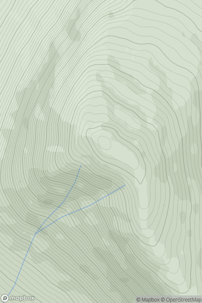 Thumbnail image for Beinn a' Chaisteil [Glen Lyon to Glen Dochart & Loch Tay] showing contour plot for surrounding peak